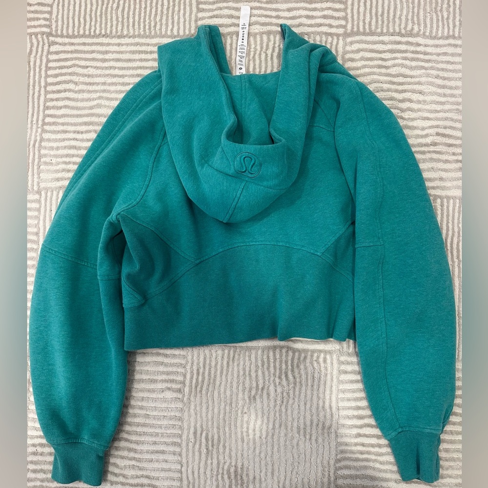 lululemon athletica Teal Cropped Hoodie